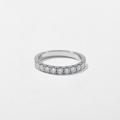Saffron- Round Half Eternity Lab Grown Diamond Wedding Band