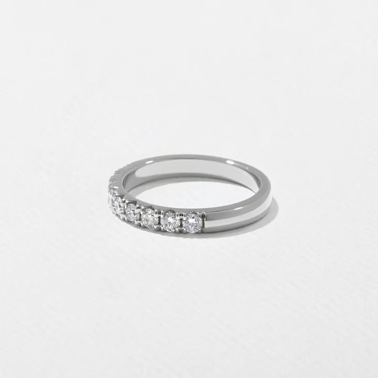 Saffron- Round Half Eternity Lab Grown Diamond Wedding Band