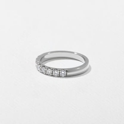 Saffron- Round Half Eternity Lab Grown Diamond Wedding Band