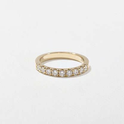 Saffron- Round Half Eternity Lab Grown Diamond Wedding Band