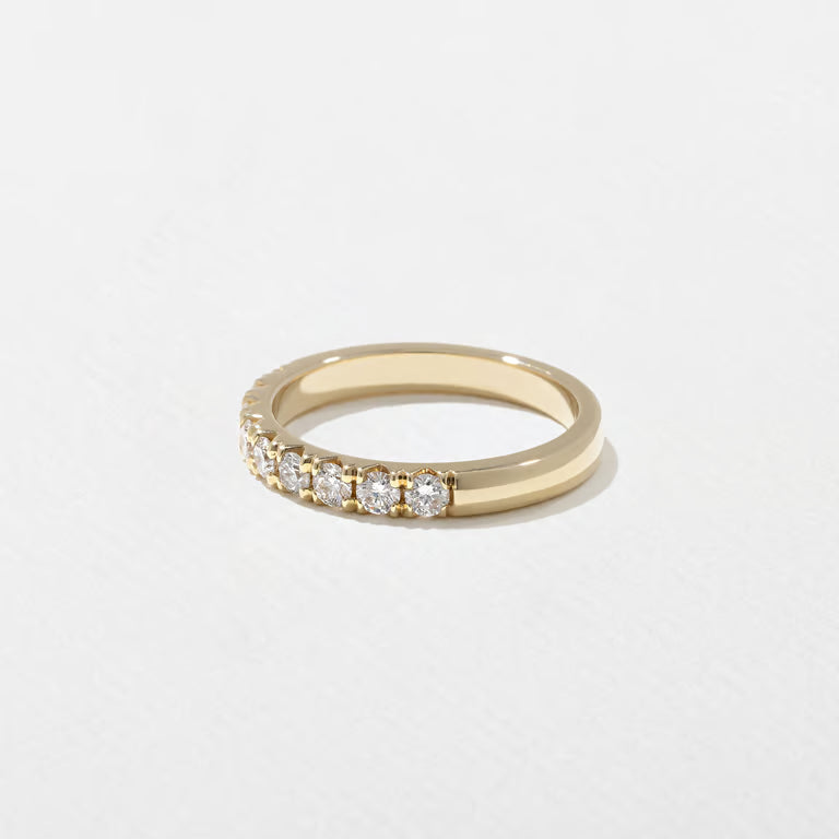 Saffron- Round Half Eternity Lab Grown Diamond Wedding Band