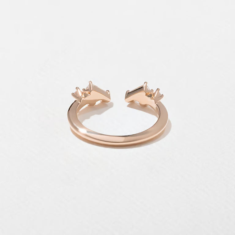 Samira- Tapered Baguette Open Lab Grown Diamond Wedding Band