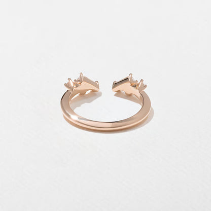 Samira- Tapered Baguette Open Lab Grown Diamond Wedding Band