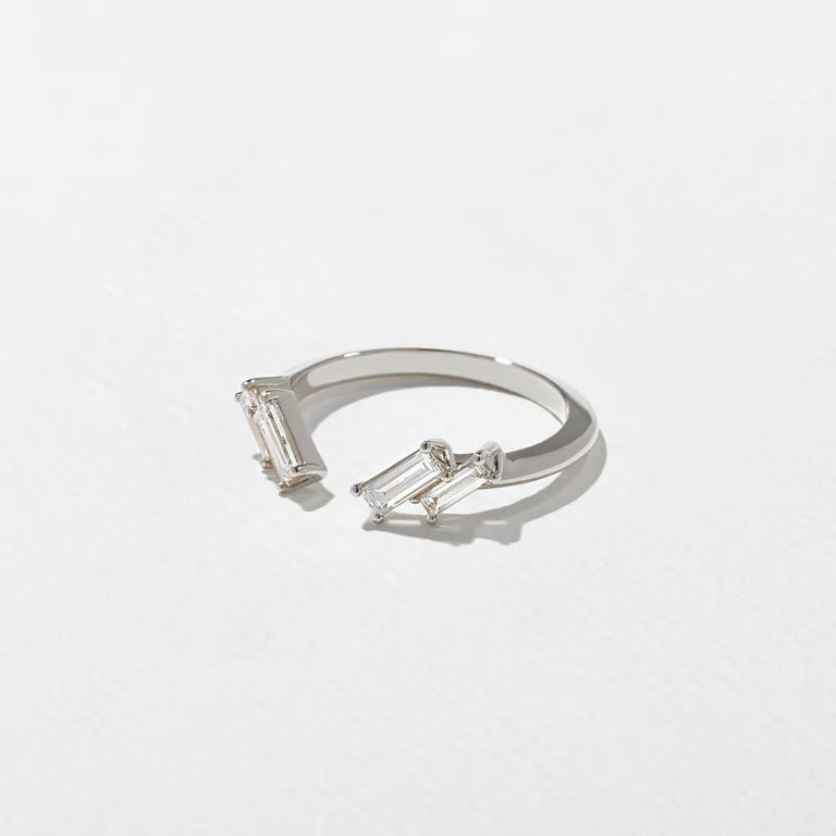 Samira- Tapered Baguette Open Lab Grown Diamond Wedding Band