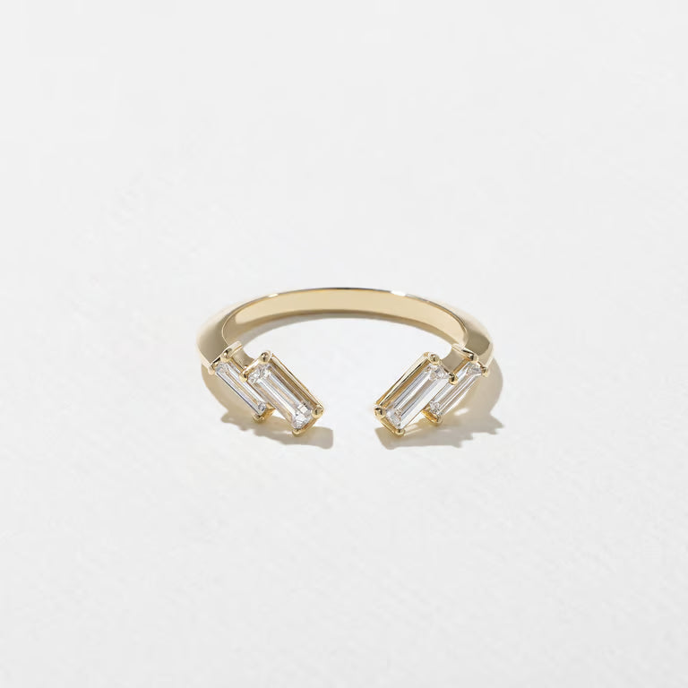 Samira- Tapered Baguette Open Lab Grown Diamond Wedding Band