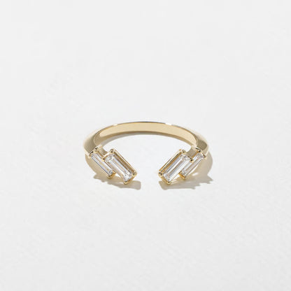 Samira- Tapered Baguette Open Lab Grown Diamond Wedding Band