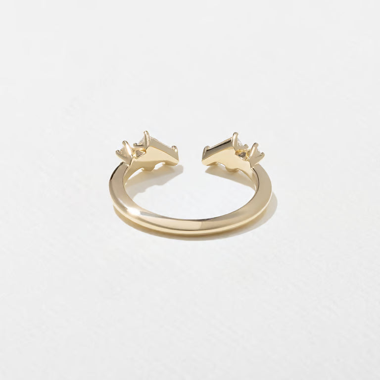 Samira- Tapered Baguette Open Lab Grown Diamond Wedding Band