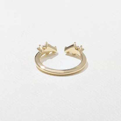 Samira- Tapered Baguette Open Lab Grown Diamond Wedding Band