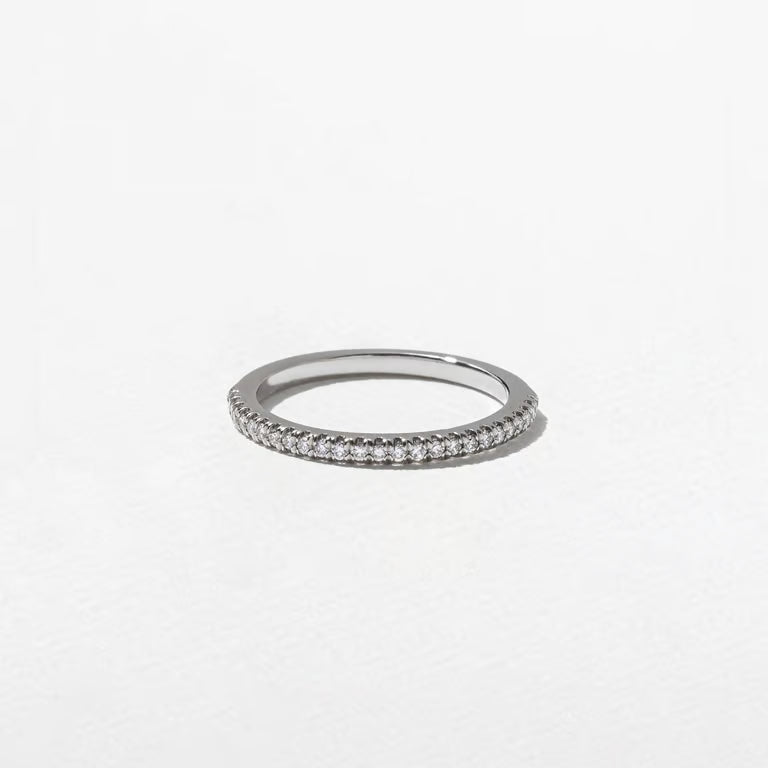 Solara- Round Half Eternity Lab Grown Diamond Wedding Band