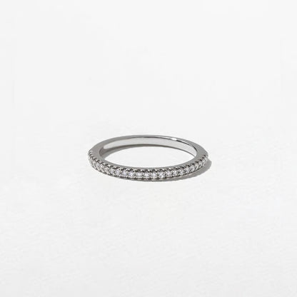 Solara- Round Half Eternity Lab Grown Diamond Wedding Band