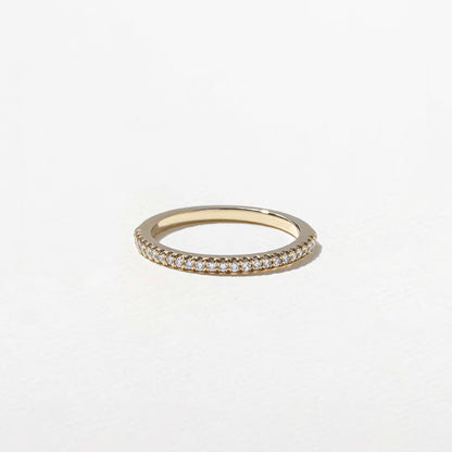 Solara- Round Half Eternity Lab Grown Diamond Wedding Band