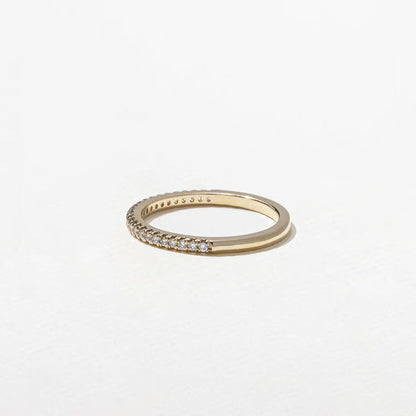 Solara- Round Half Eternity Lab Grown Diamond Wedding Band