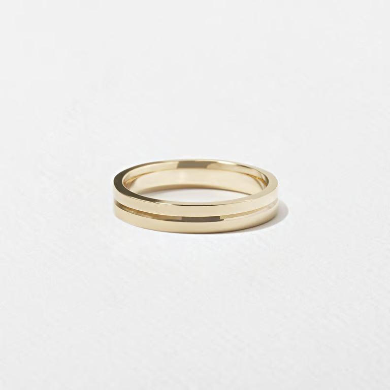 Kendrick- Grooved Men's Wedding Band