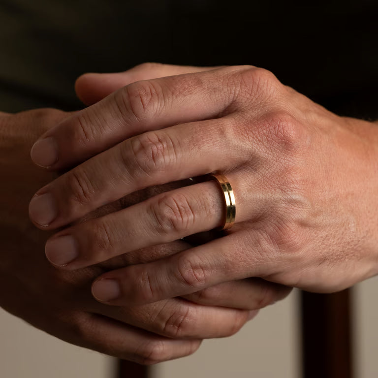 Kendrick- Grooved Men's Wedding Band