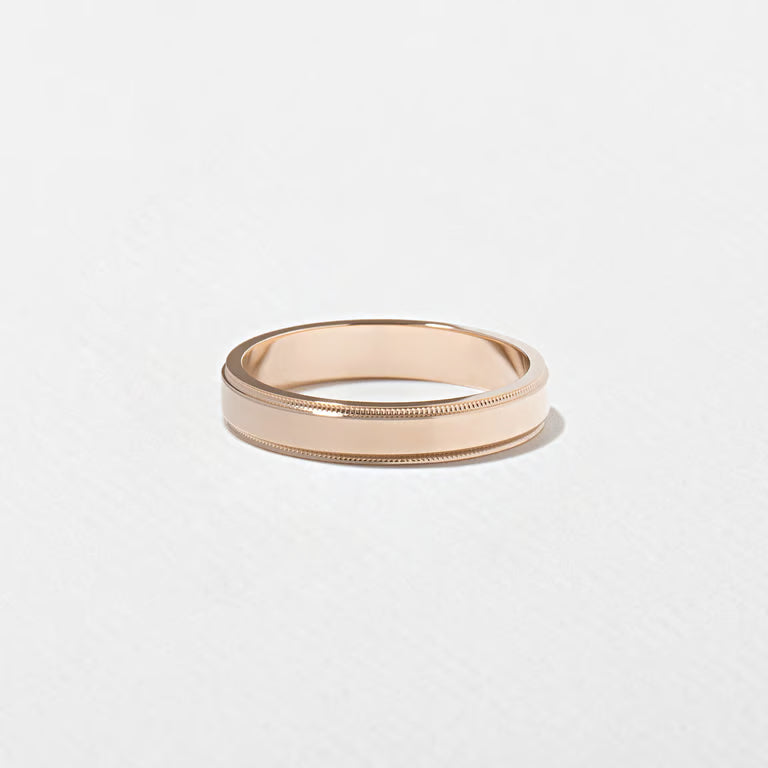 Malcolm- Milgrain Men's Wedding Band