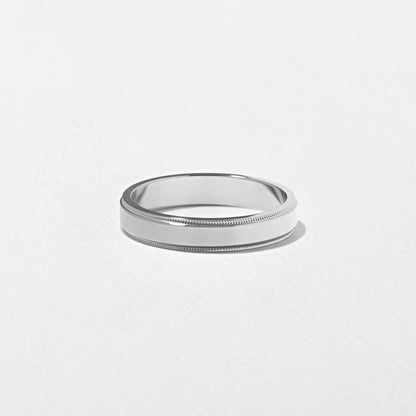 Malcolm- Milgrain Men's Wedding Band