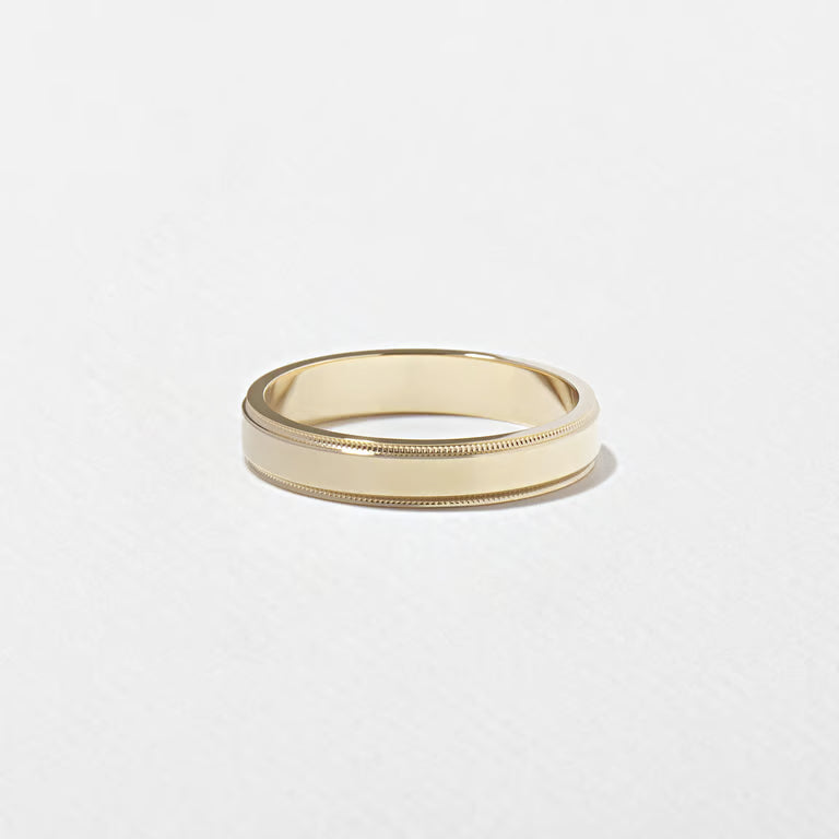 Malcolm- Milgrain Men's Wedding Band