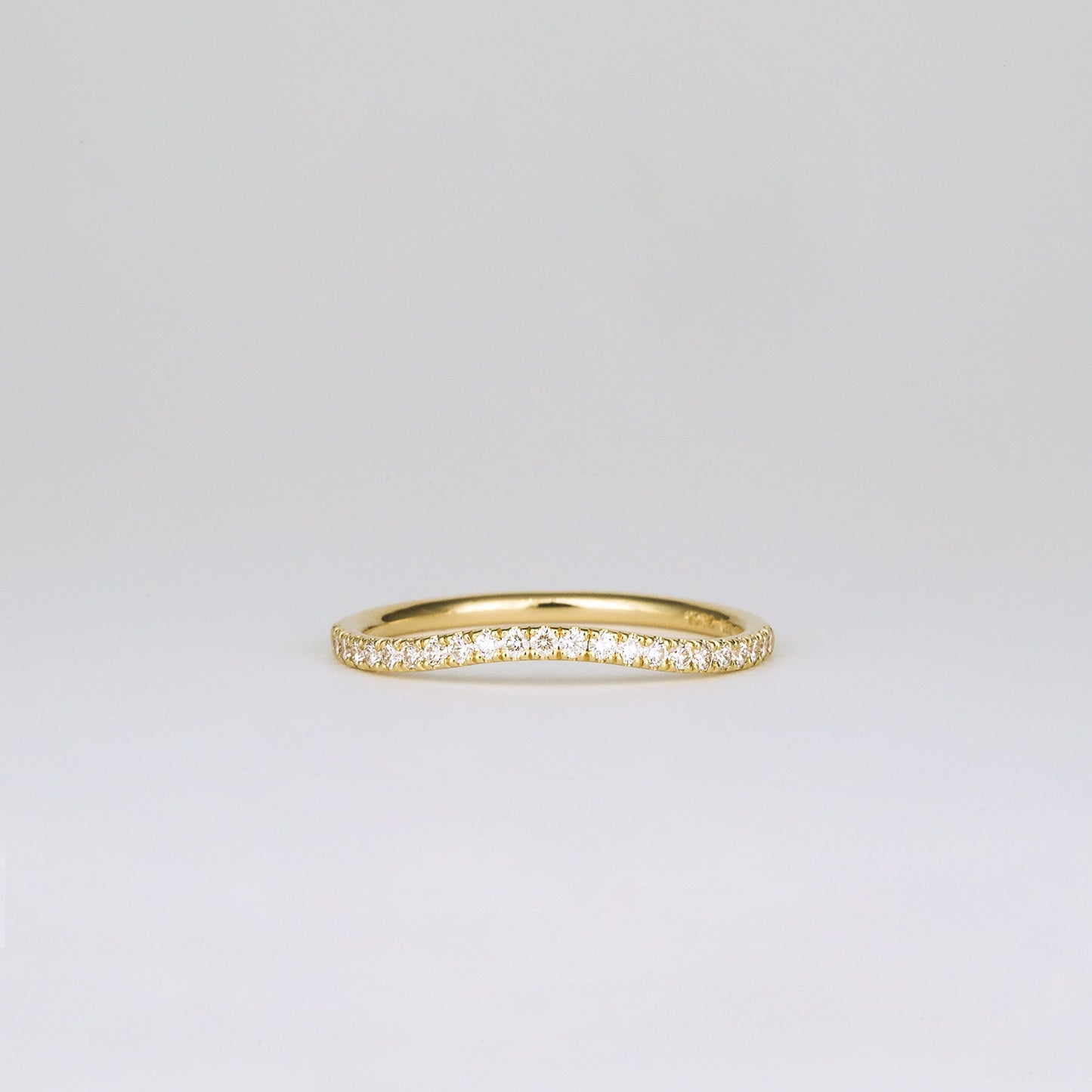 0.21 TCW Round Lab Grown Diamond Slight Curve Wedding Band
