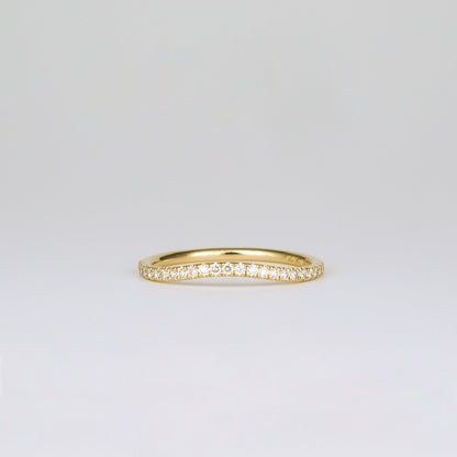 0.21 TCW Round Lab Grown Diamond Slight Curve Wedding Band