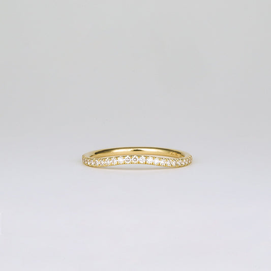 0.21 TCW Round Lab Grown Diamond Slight Curve Wedding Band