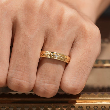 Buguatte Moissanite diamond Men's Wedding Band