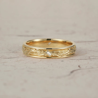 Buguatte Moissanite diamond Men's Wedding Band