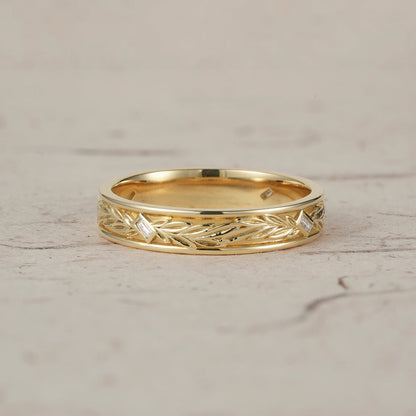 Buguatte Moissanite diamond Men's Wedding Band