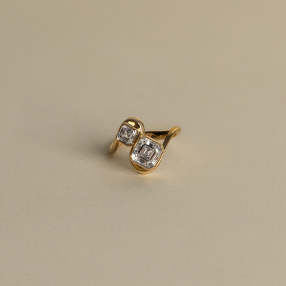 1.50 - 3.50 CT Asscher Cut Lab Grown Diamond Unique Engagement Ring
