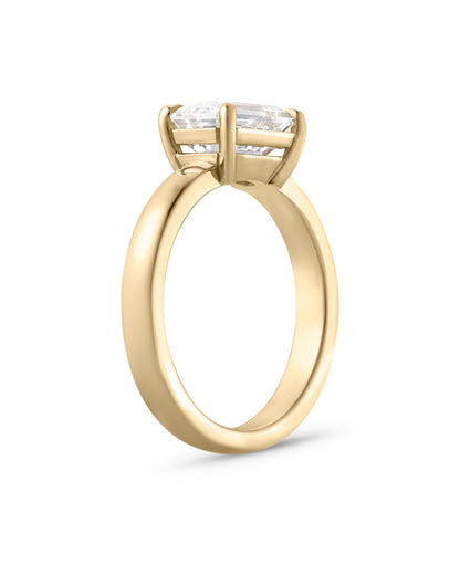 Delphine- East West Emerald Solitaire Style Lab Grown Diamond Engagement Ring