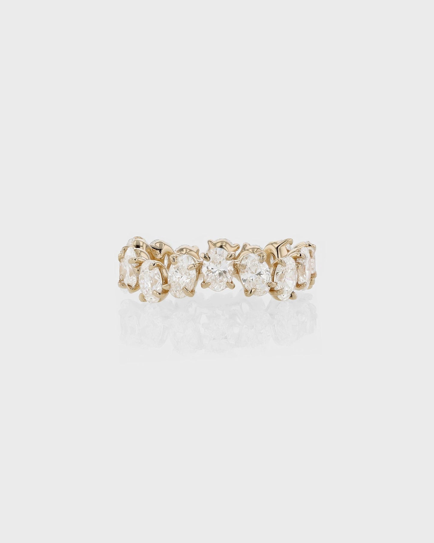 4.0 TCW Oval Diamond Endless Wedding Band