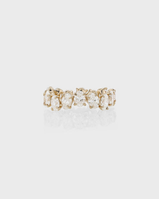 4.0 TCW Oval Diamond Endless Wedding Band