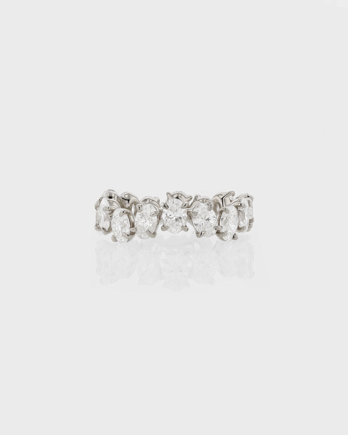4.0 TCW Oval Diamond Endless Wedding Band