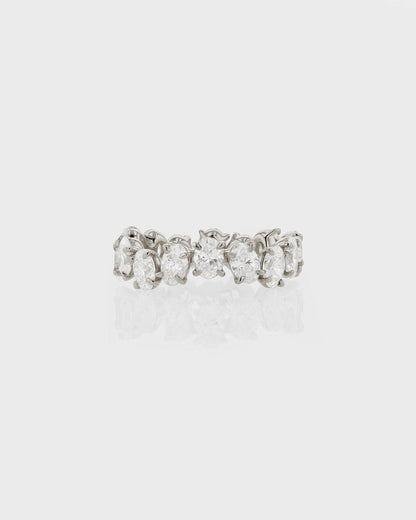 4.0 TCW Oval Diamond Endless Wedding Band
