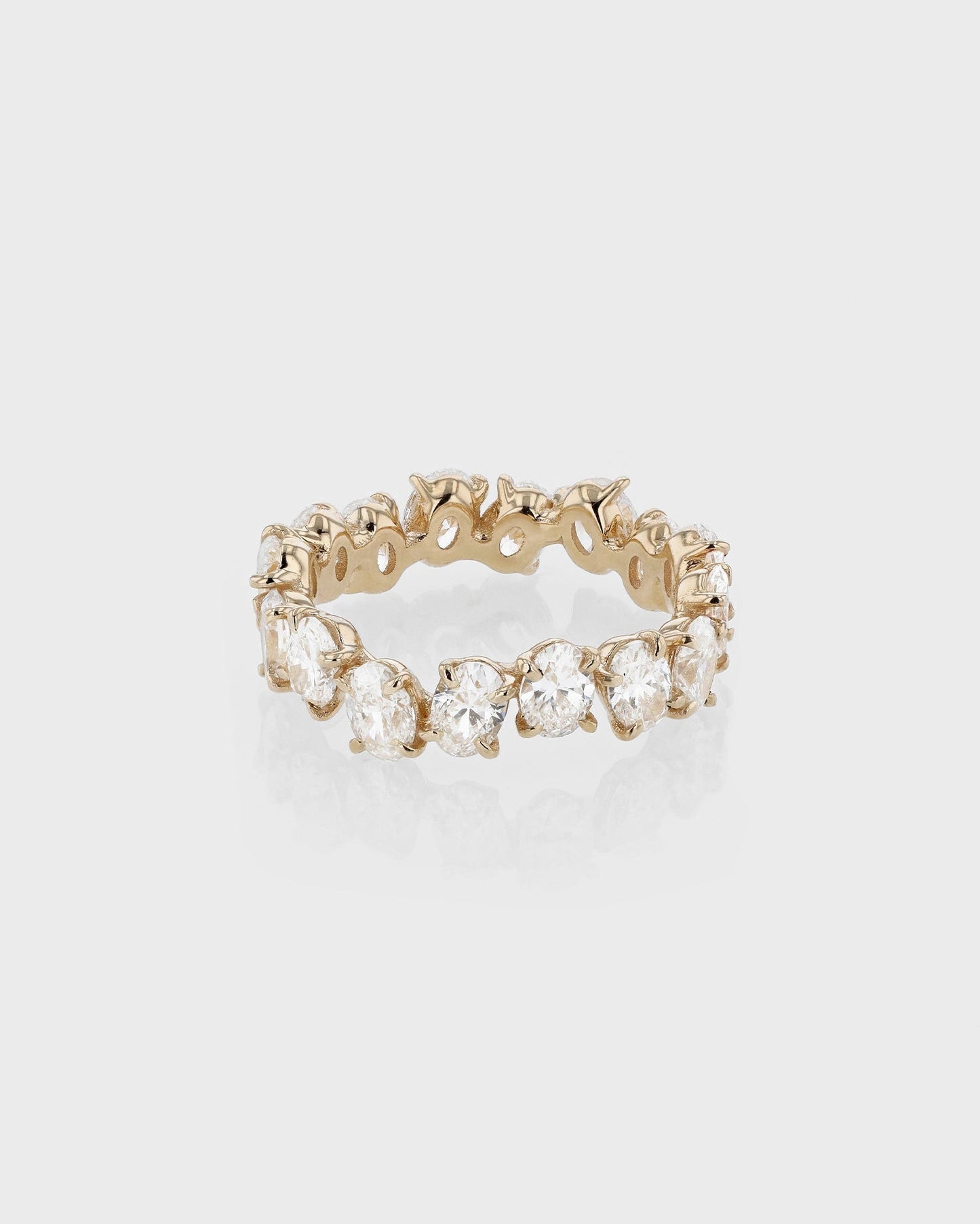 4.0 TCW Oval Diamond Endless Wedding Band