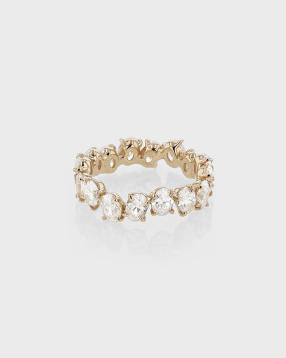 4.0 TCW Oval Diamond Endless Wedding Band