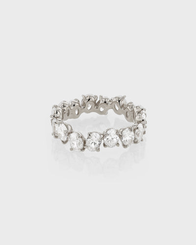 4.0 TCW Oval Diamond Endless Wedding Band