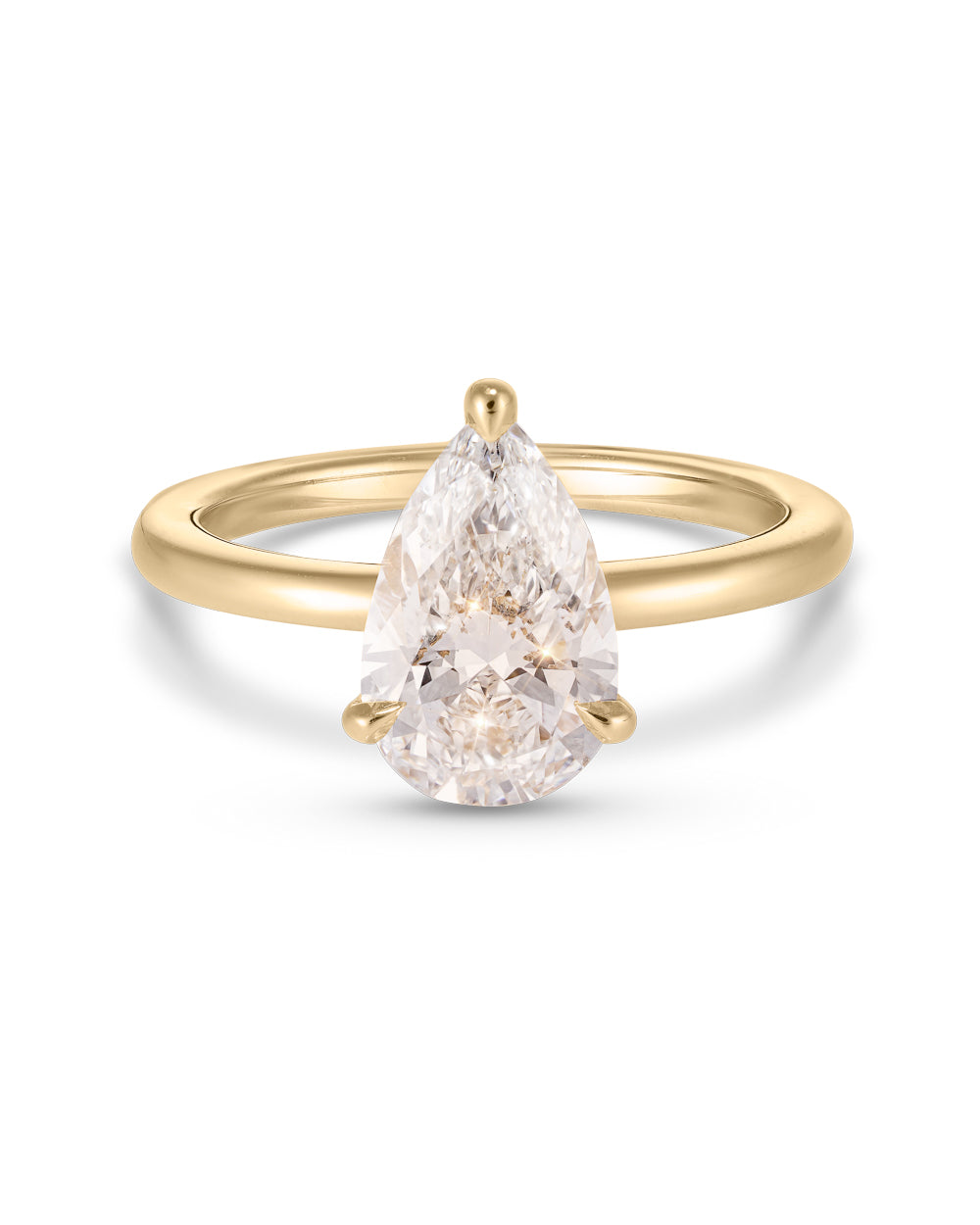 Yvette- Pear Solitaire Style Lab Grown Diamond Engagement Ring