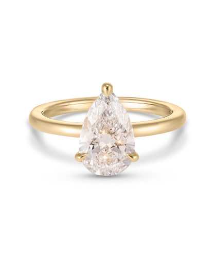 Yvette- Pear Solitaire Style Lab Grown Diamond Engagement Ring