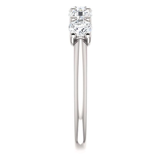 Five Stones Wedding Band with 4.0 TCW Round Cut Moissanite