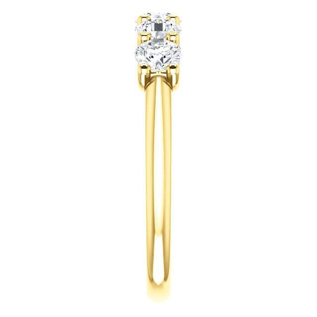Five Stones Wedding Band with 4.0 TCW Round Cut Moissanite