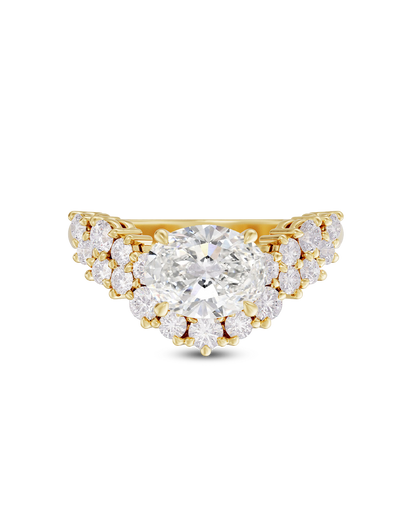 Ines- East West Oval Round Style Lab Grown Diamond Engagement Ring