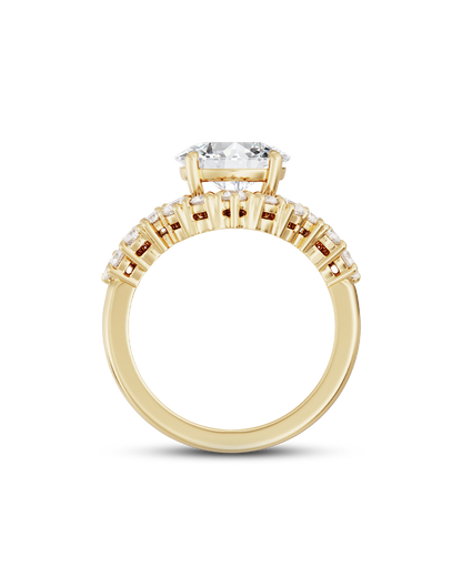 Ines- East West Oval Round Style Lab Grown Diamond Engagement Ring