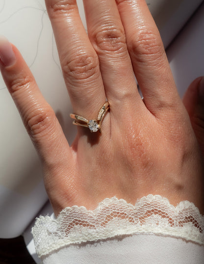 0.50 -1.50 CT Oval Cut Lab Grown Diamond Solitaire Engagement Ring