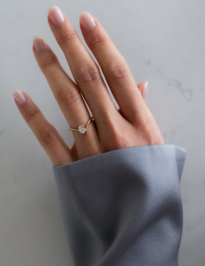 0.50 -1.50 CT Oval Cut Lab Grown Diamond Solitaire Engagement Ring