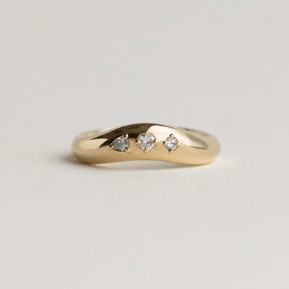 0.013 TCW Round Lab Grown Diamond Chunky Contour Wedding Band