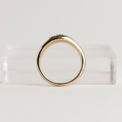 0.013 TCW Round Lab Grown Diamond Chunky Contour Wedding Band