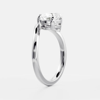 1.0 - 4.0 CT Pear Lab Grown Diamond Curved Engagement Ring