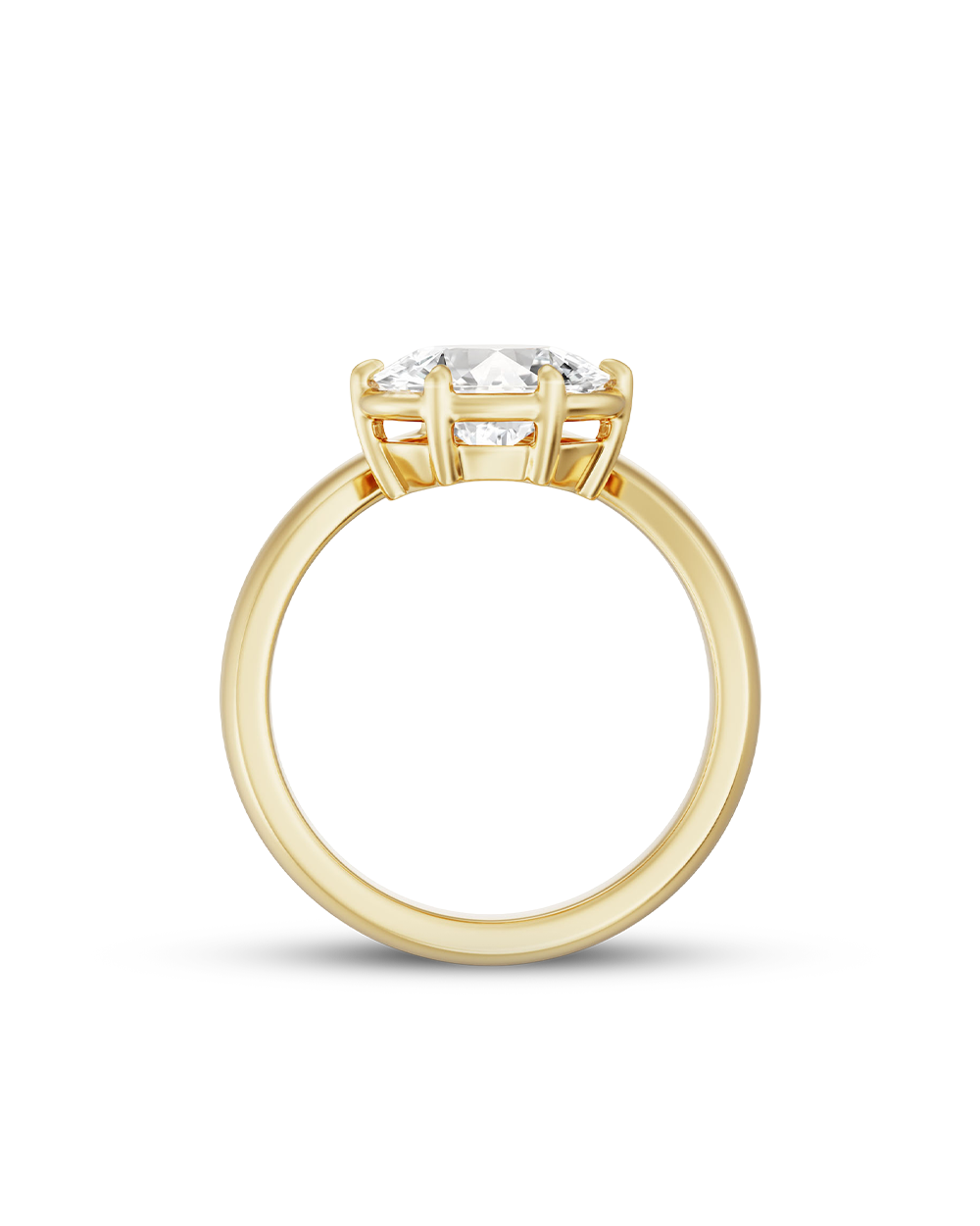 Beatrice- East West Oval Solitaire Signet Style Lab Grown Diamond Engagement Ring