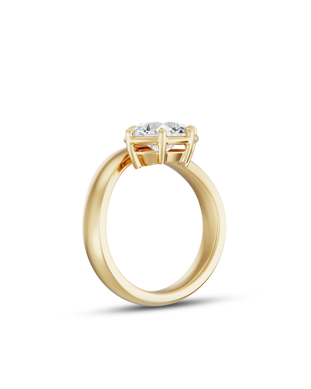 Beatrice- East West Oval Solitaire Signet Style Lab Grown Diamond Engagement Ring