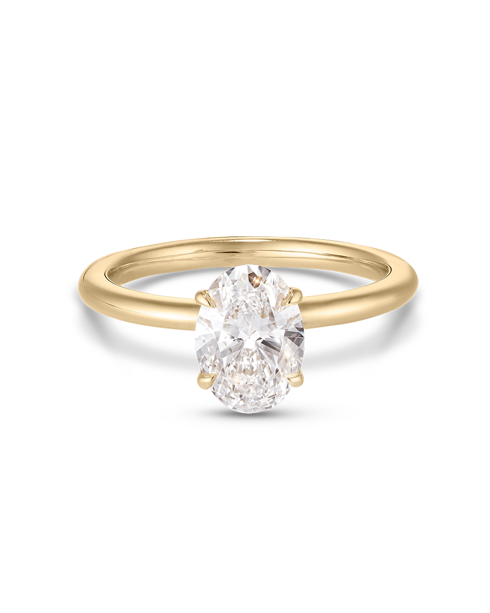 Aurelia- Oval Solitaire Style Lab Grown Diamond Engagement Ring